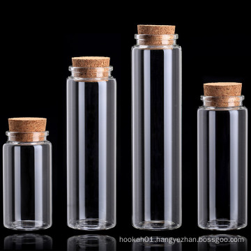 High borosilicate glass tube wishing bottle with cork